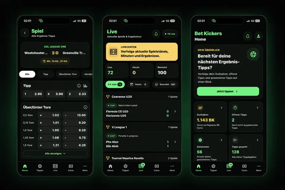 BetKickers – Sport · Live-Ergebnisse